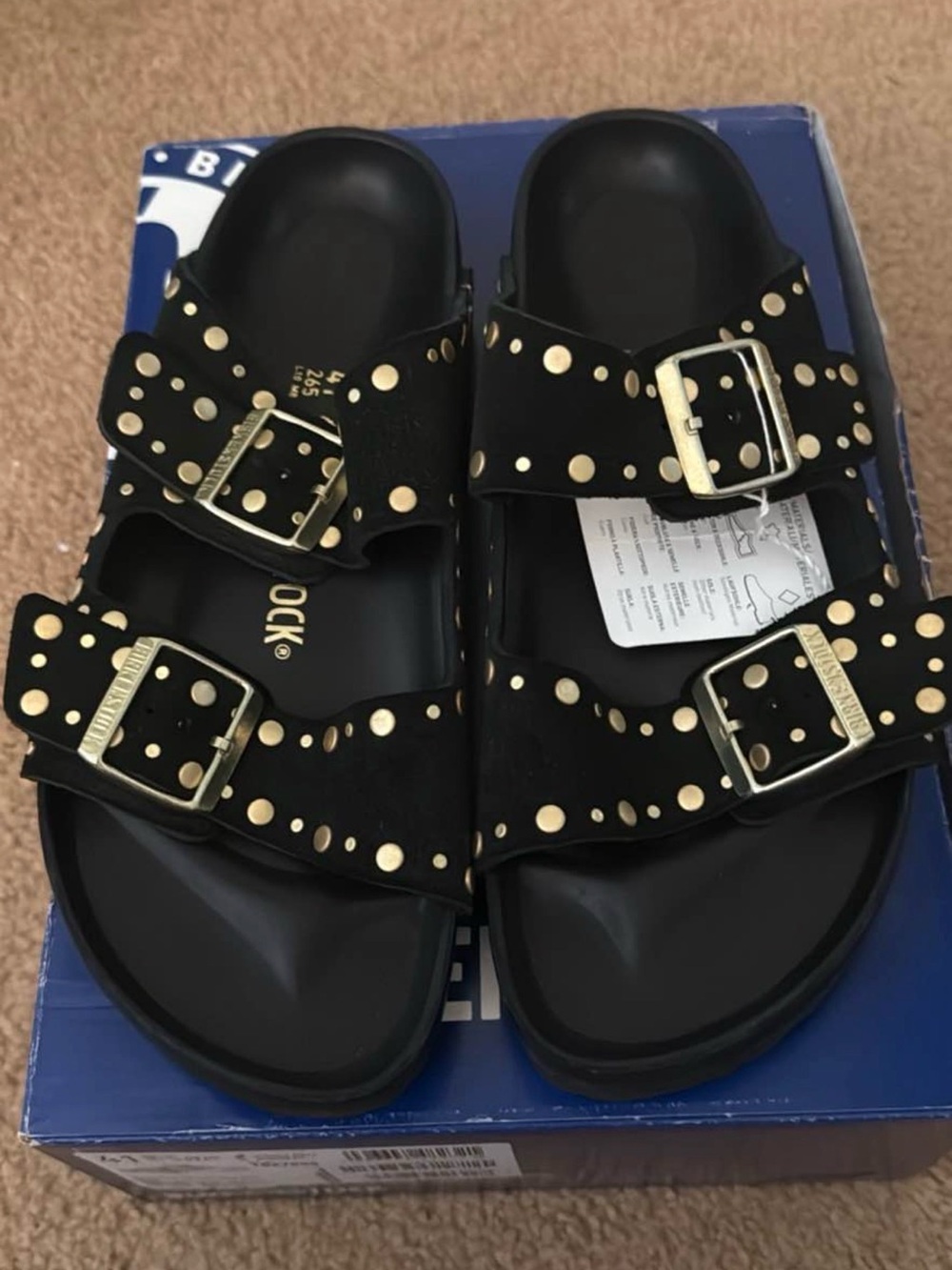 Birkenstock Arizona Rivet - Black Leather 41